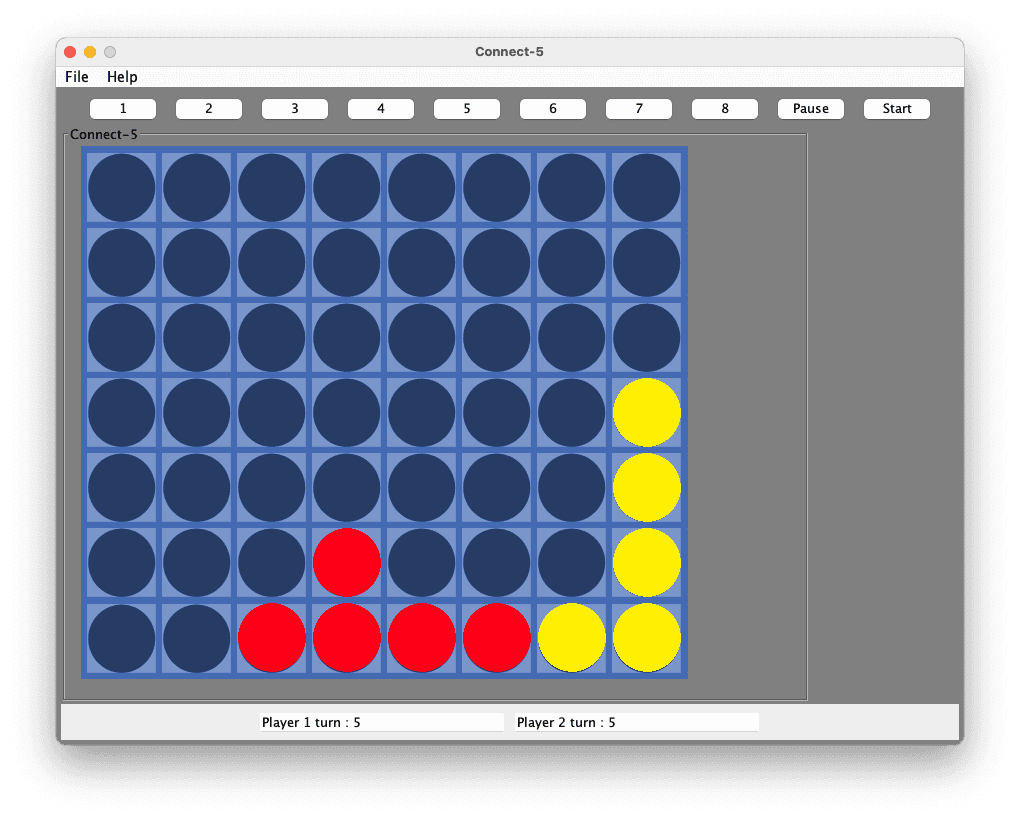 Connect 5 Java Game